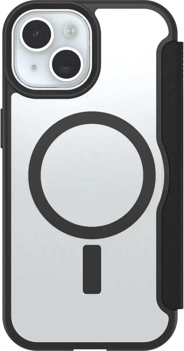 OtterBox React Folio Apple iPhone 15/14/13 Hoesje Book Case Zwart Transparant afbeelding 1