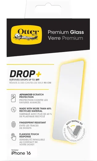 OtterBox Premium Glass Apple iPhone 16 Screen Protector Tempered Glass afbeelding 5