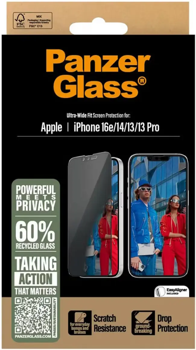 PanzerGlass Ultra-Wide Apple iPhone 17e/16e/14/13/13 Pro Screen Protector afbeelding 1