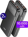 Buddi Boost 10.000 mAh Powerbank Met Display Duo Pack Zwart 22.5W