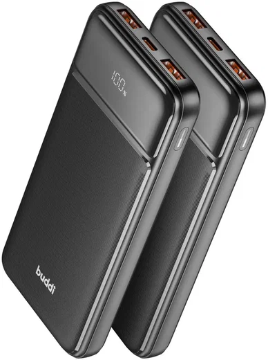 Buddi Boost 10.000 mAh Powerbank Met Display Duo Pack Zwart 22.5W afbeelding 19