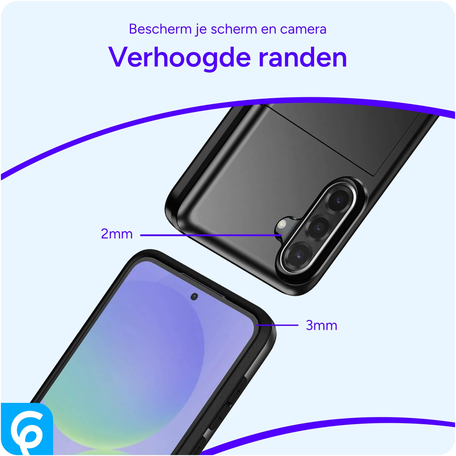 Samsung Galaxy A56 / A36 Hoesje met Slider Kaarthouder Back Cover Zwart afbeelding 9