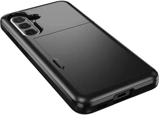 Samsung Galaxy A56 / A36 Hoesje met Slider Kaarthouder Back Cover Zwart afbeelding 17