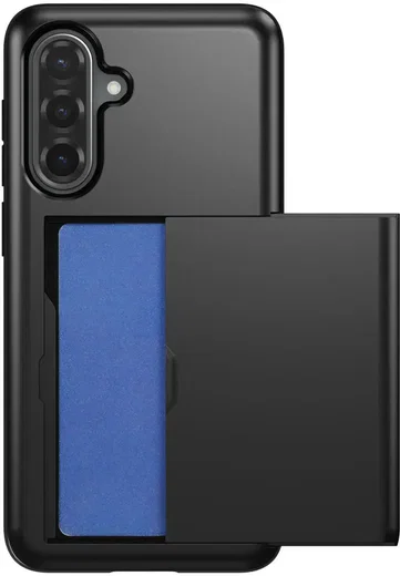 Samsung Galaxy A56 / A36 Hoesje met Slider Kaarthouder Back Cover Zwart afbeelding 14