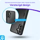 Samsung Galaxy A56 / A36 Hoesje met Slider Kaarthouder Back Cover Zwart afbeelding 2