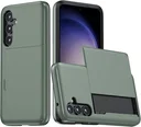 Samsung Galaxy A56 / A36 Hoesje met Slider Kaarthouder Back Cover Groen