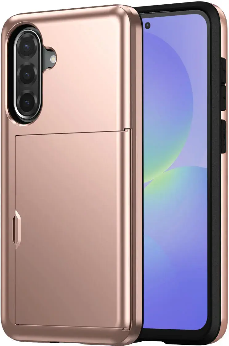 Samsung A56/ A36 hoesje met kaarthouder - Back Cover Pasjeshouder - Roze afbeelding 12