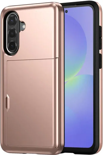 Samsung A56/ A36 hoesje met kaarthouder - Back Cover Pasjeshouder - Roze afbeelding 12