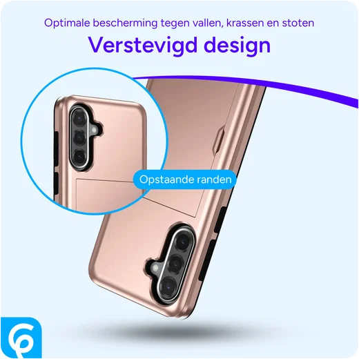 Samsung A56/ A36 hoesje met kaarthouder - Back Cover Pasjeshouder - Roze afbeelding 2