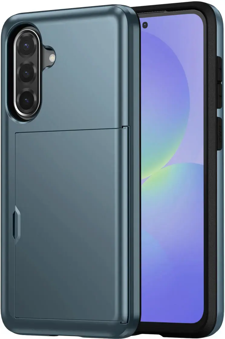 Samsung Galaxy A56 / A36 Hoesje met Slider Kaarthouder Back Cover Blauw afbeelding 13