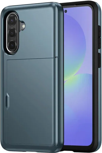 Samsung Galaxy A56 / A36 Hoesje met Slider Kaarthouder Back Cover Blauw afbeelding 13