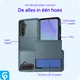 Samsung Galaxy A56 / A36 Hoesje met Slider Kaarthouder Back Cover Blauw afbeelding 7