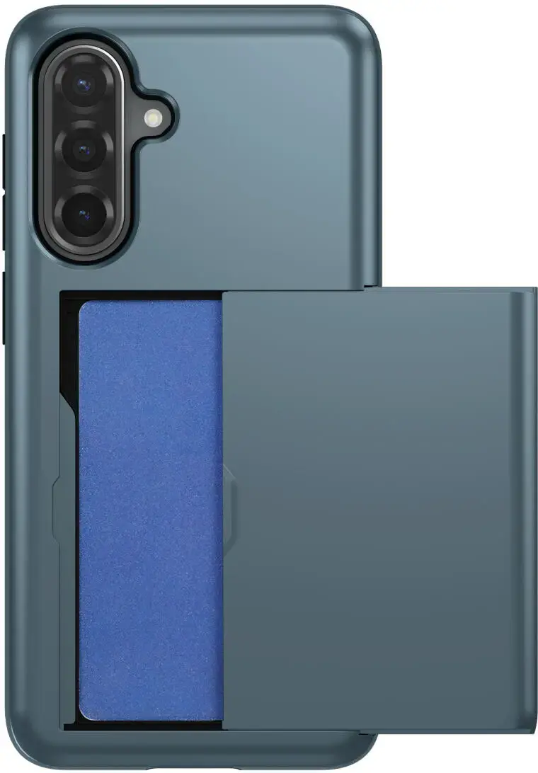 Samsung Galaxy A56 / A36 Hoesje met Slider Kaarthouder Back Cover Blauw afbeelding 14