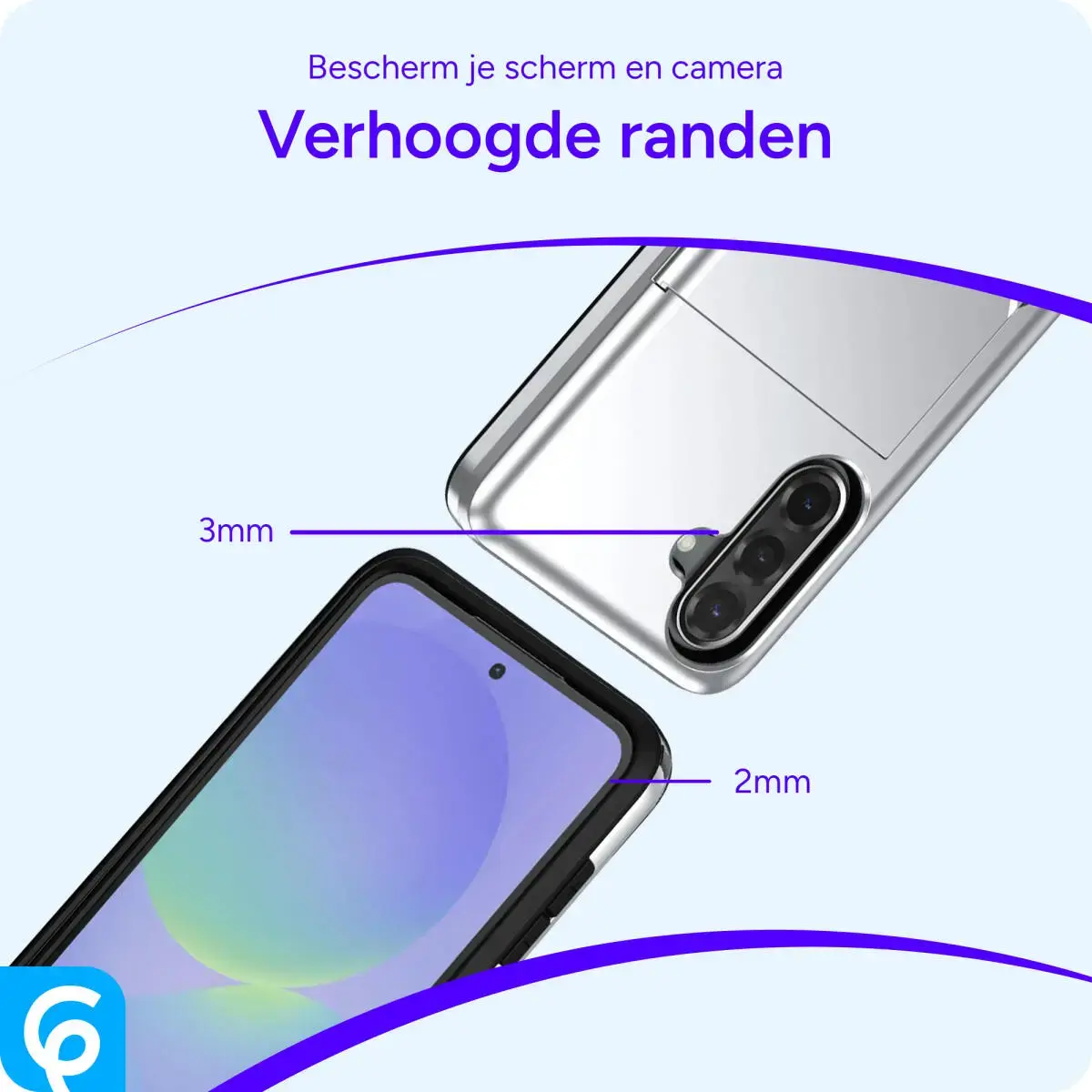 Samsung Galaxy A56 / A36 Hoesje met Slider Kaarthouder Back Cover Grijs afbeelding 7
