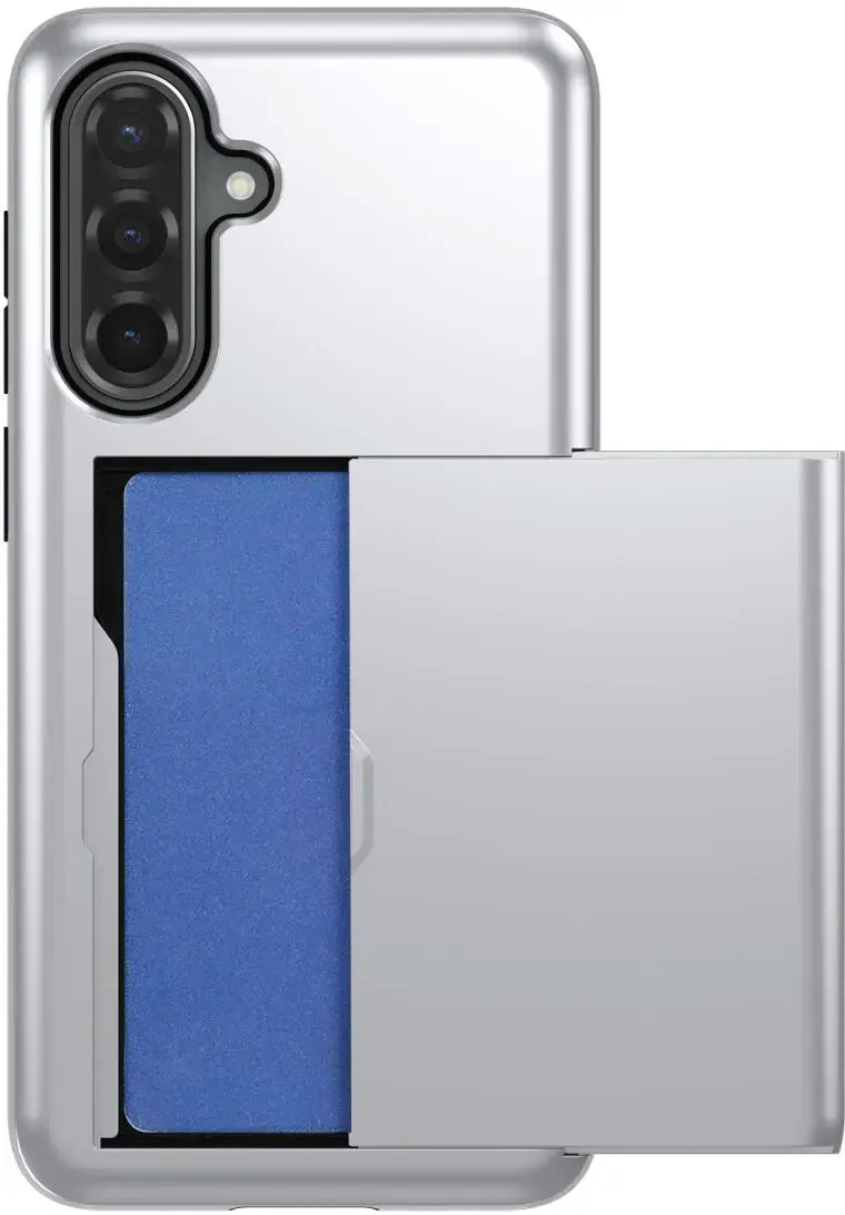 Samsung Galaxy A56 / A36 Hoesje met Slider Kaarthouder Back Cover Grijs afbeelding 13