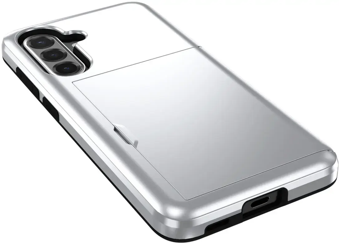 Samsung Galaxy A56 / A36 Hoesje met Slider Kaarthouder Back Cover Grijs afbeelding 17