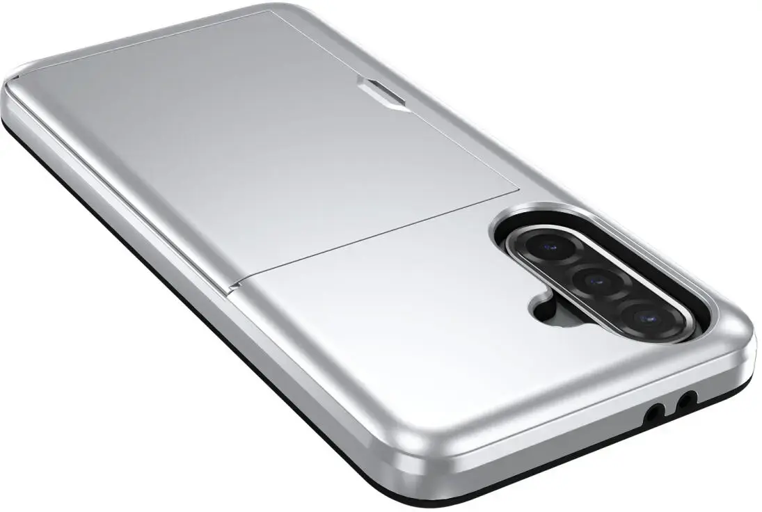 Samsung Galaxy A56 / A36 Hoesje met Slider Kaarthouder Back Cover Grijs afbeelding 18