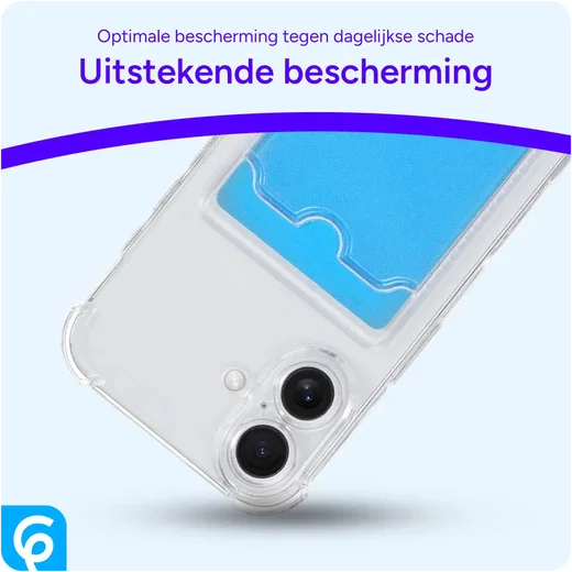 Apple iPhone 17e / 16e Hoesje Dun TPU met Pasjeshouder Back Cover Transparant afbeelding 5