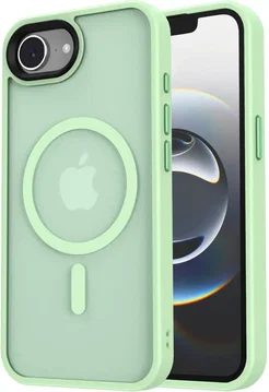 Apple iPhone 17e / 16e Hoesje met MagSafe Back Cover Matte Groen