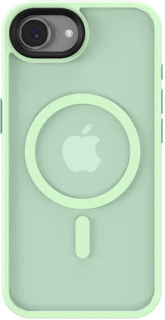 Apple iPhone 17e / 16e Hoesje met MagSafe Back Cover Matte Groen afbeelding 12