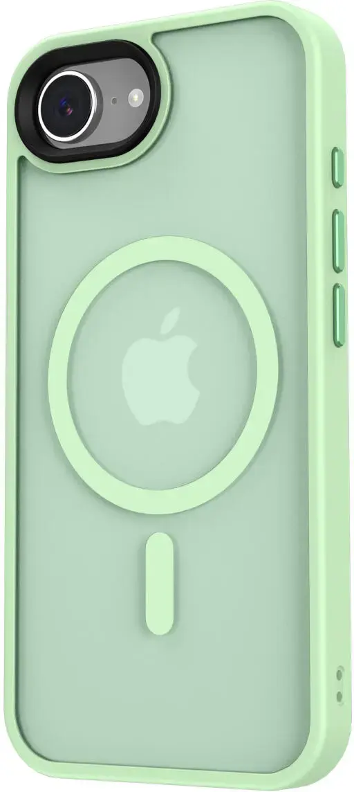 Apple iPhone 17e / 16e Hoesje met MagSafe Back Cover Matte Groen afbeelding 17