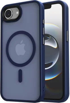 Apple iPhone 17e / 16e Hoesje met MagSafe Back Cover Matte Blauw