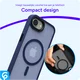 Apple iPhone 17e / 16e Hoesje met MagSafe Back Cover Matte Blauw afbeelding 4