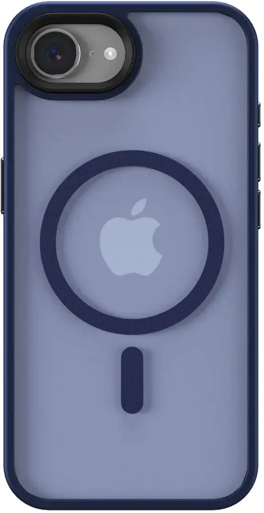 Apple iPhone 17e / 16e Hoesje met MagSafe Back Cover Matte Blauw afbeelding 11
