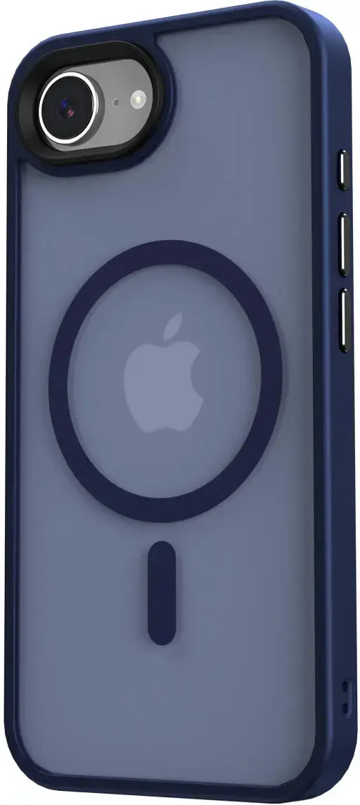 Apple iPhone 17e / 16e Hoesje met MagSafe Back Cover Matte Blauw afbeelding 16