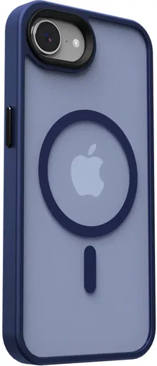 Apple iPhone 17e / 16e Hoesje met MagSafe Back Cover Matte Blauw afbeelding 17