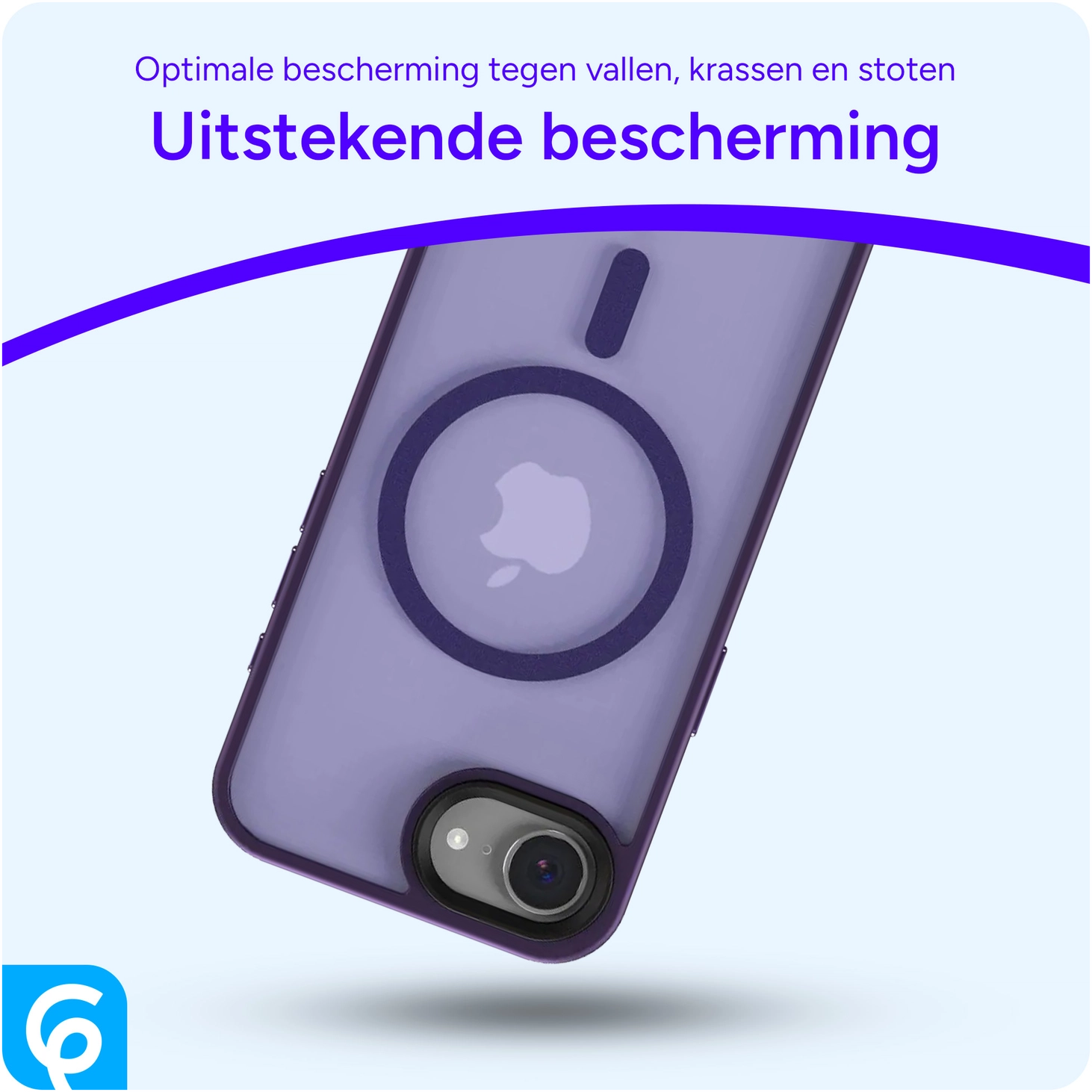 Apple iPhone 17e / 16e Hoesje met MagSafe Back Cover Matte Paars afbeelding 2