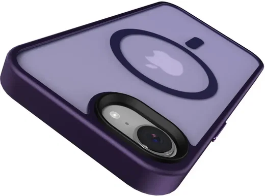 Apple iPhone 17e / 16e Hoesje met MagSafe Back Cover Matte Paars afbeelding 14