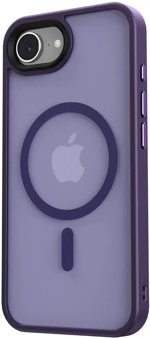 Apple iPhone 17e / 16e Hoesje met MagSafe Back Cover Matte Paars afbeelding 18