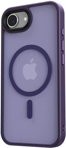 Apple iPhone 17e / 16e Hoesje met MagSafe Back Cover Matte Paars afbeelding 18