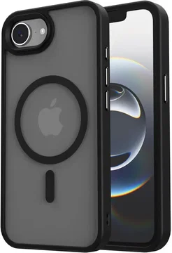 Apple iPhone 17e / 16e Hoesje met MagSafe Back Cover Matte Zwart