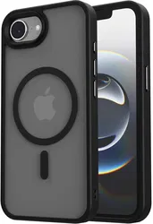 Apple iPhone 16e Hoesje met MagSafe Back Cover Matte Zwart afbeelding