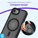 Apple iPhone 17e / 16e Hoesje met MagSafe Back Cover Matte Zwart afbeelding 10