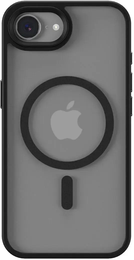 Apple iPhone 17e / 16e Hoesje met MagSafe Back Cover Matte Zwart afbeelding 13