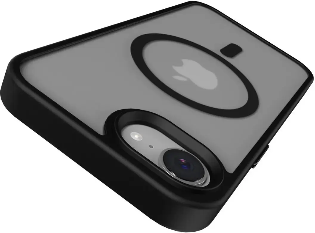 Apple iPhone 17e / 16e Hoesje met MagSafe Back Cover Matte Zwart afbeelding 14