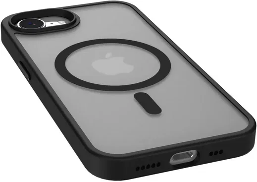 Apple iPhone 17e / 16e Hoesje met MagSafe Back Cover Matte Zwart afbeelding 15