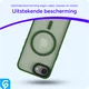 Apple iPhone 17e / 16e Hoesje met MagSafe Back Cover Matte Donker Groen afbeelding 2