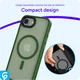 Apple iPhone 17e / 16e Hoesje met MagSafe Back Cover Matte Donker Groen afbeelding 7