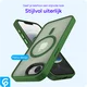 Apple iPhone 17e / 16e Hoesje met MagSafe Back Cover Matte Donker Groen afbeelding 8