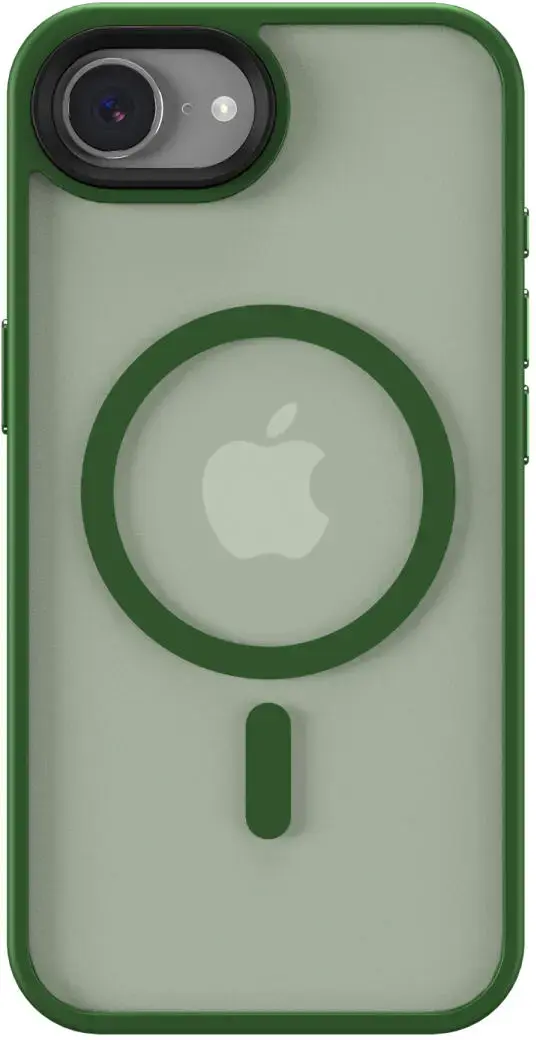 Apple iPhone 17e / 16e Hoesje met MagSafe Back Cover Matte Donker Groen afbeelding 12