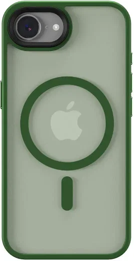 Apple iPhone 17e / 16e Hoesje met MagSafe Back Cover Matte Donker Groen afbeelding 12