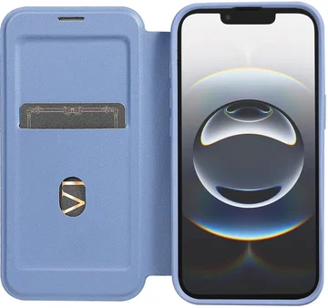 Apple iPhone 17e / 16e Hoesje met MagSafe / Qi2 Book Case Transparant / Blauw