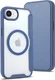 Apple iPhone 17e / 16e Hoesje met MagSafe / Qi2 Book Case Transparant / Blauw afbeelding 2