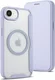 Apple iPhone 17e / 16e Hoesje met MagSafe / Qi2 Book Case Transparant / Paars afbeelding 2