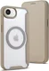 Apple iPhone 17e / 16e Hoesje met MagSafe / Qi2 Book Case Transparant / Beige afbeelding 2