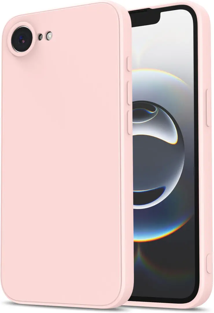 Apple iPhone 17e / 16e Hoesje met Camera Bescherming Dun TPU Back Cover Roze afbeelding 1